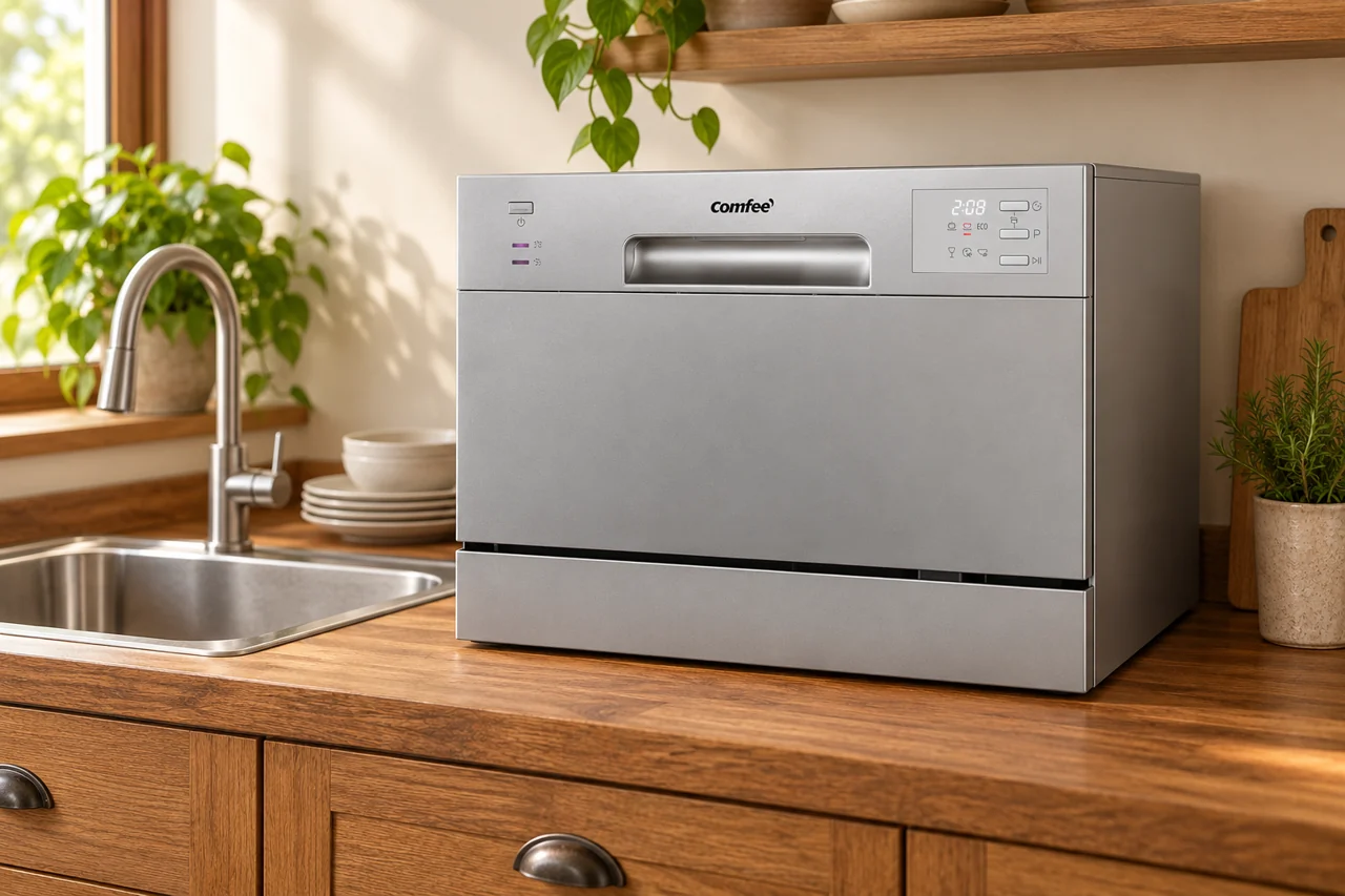 COMFEE CDWMT0602ESD-EU dans une petite cuisine, mise en situation