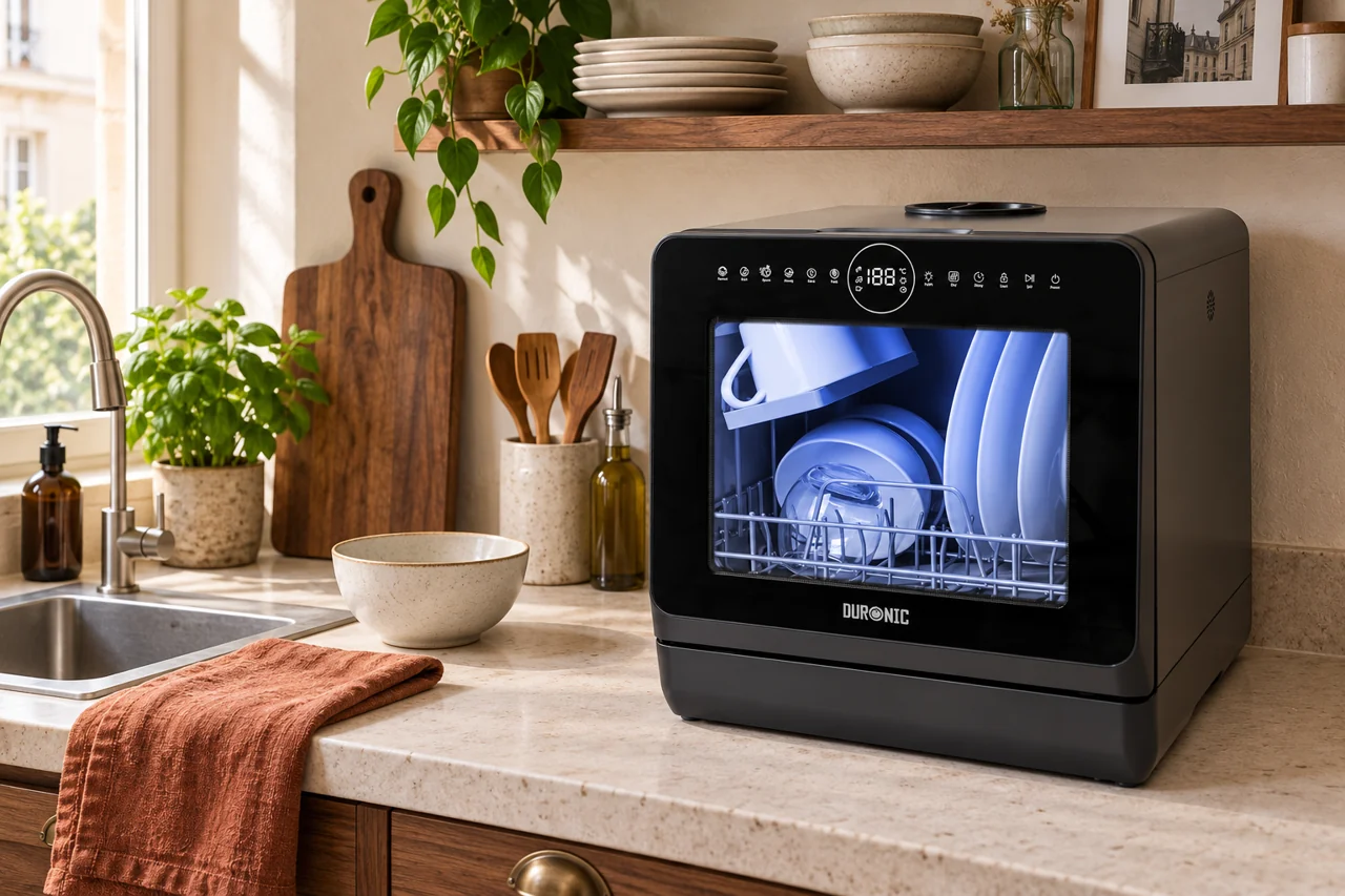 Duronic DW5 BK dans une petite cuisine, mise en situation